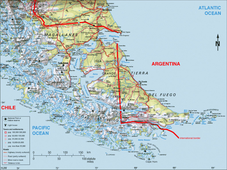 Southern-Tip-of-South-America-Map
